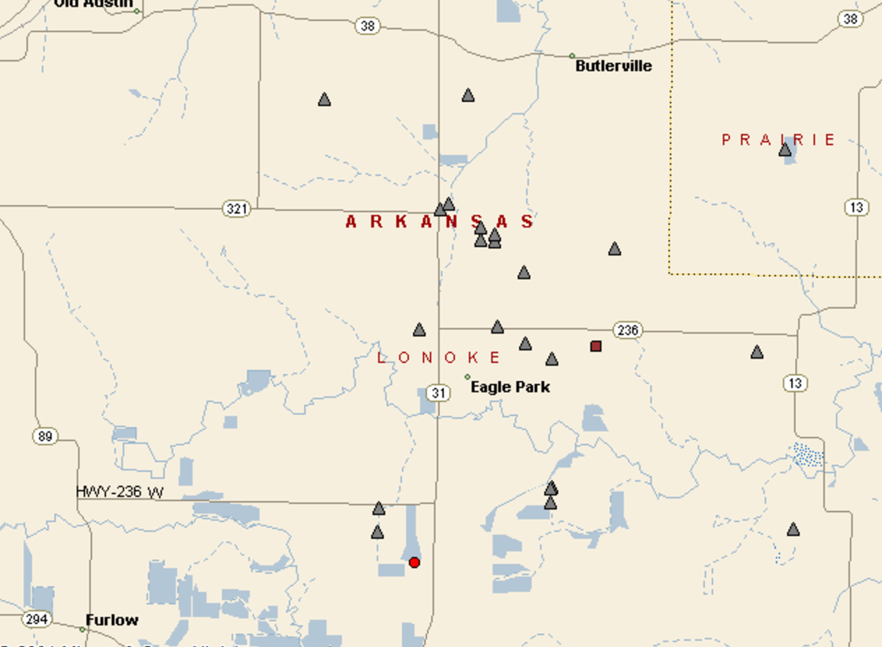 Arkansas Northern Lonoke County Groundwater Network Map U.S